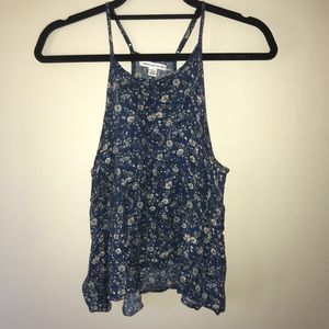 American Eagle Blue Floral Tank size M